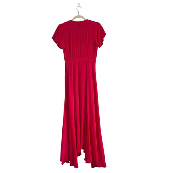 Tuckernuck Francesca Ruffle Maxi Dress Feminine Modest chic fuchsia Pink Size XS - Picture 4 of 11